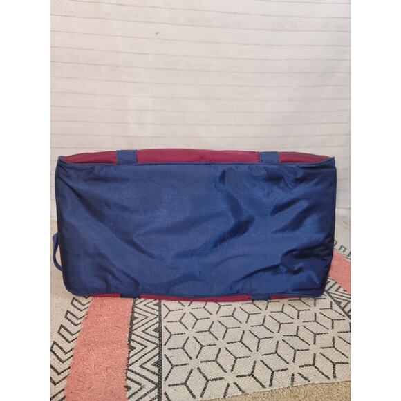 NIKE Y2K MAROON & NAVY DUFFLE BAG W SHOULDER STRAP - Picture 7 of 15